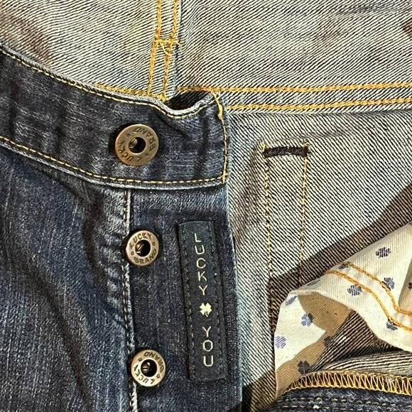 Lucky Brand 1 Authentic Skinny Jeans 36x32 button fly - Picture 1 of 9